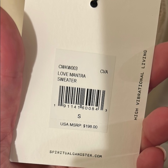 Spiritual Gangster Love Mantra  Sweater Sz S - Picture 5 of 8